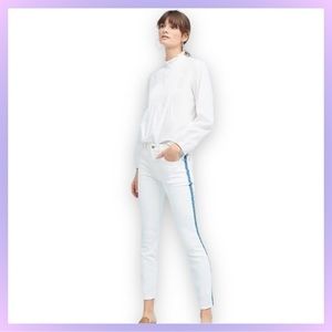 Anthropologie Pilcro and the Letterpress Crochet Mid-Rise Skinny Jeans 25 NWOT